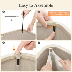 Cesto para Ropa Sucia de 185L con 3 Secciones y Tapa, Cesto Plegable Grande con 3 Bolsas Extraíbles, Cesto Alto para Ropa Sucia para Baño - Product Image 2