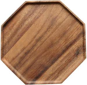 Ensemble de 2 plateaux en bois d'acacia Renawe 10x10cm pour servir des légumes, décorer, servir du pain, des fruits, du fromage - Product Image 6