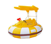 Mini bateau tamponneur électrique télécommandé pour 2 personnes avec rappel de minuterie, bateau tamponneur à pagaies 12V à louer avec volant