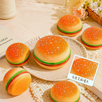 Jouet Squishy Hamburger Anti-Stress, Jouet Alimentaire Kawaii en Forme de Burger, à Remontée Rapide, Doux à Presser, Faux Aliments pour Enfants et Adultes