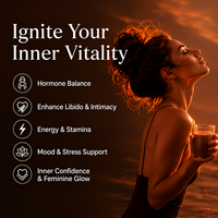 Poudre de Cacao Adaptogène INNER VITALITY avec Maca, Shilajit et Collagène pour l'Énergie, l'Équilibre de l'Humeur et le Soutien à la Libido Féminine