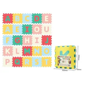 แผ่นรองปริศนาตัวอักษรสีพาสเทล 320 มม. x 320 มม. x 50 มม. สำหรับเด็กเล่นเพื่อการเรียนรู้ - Product Image 1