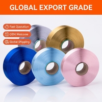 Filament teint haute ténacité 100 % polyester FDY 75D/36F 150D/48F de qualité AA pour tricotage chaîne et couture de bordure de chaussettes