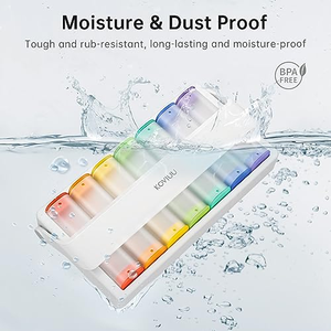 กล่องเก็บยาแบบพกพา สำหรับ 2 เวลาต่อวัน กล่องใส่ยาพลาสติกสำหรับเดินทาง - Product Image 5