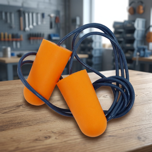 Bouchons d'oreilles jetables de qualité supérieure Rips NRR 32dB en mousse TPR PU orange avec cordon, confortables à porter, protection auditive - Product Image 3