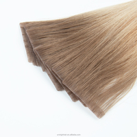 Extensions à bandes invisibles en cheveux Remy russes doublement étirés Highlight Yuanzhen, vente en gros, cheveux vierges sans couture, double trame machine