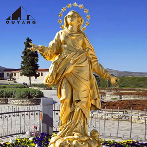 Estatua de la Virgen María de Metal para Iglesia, Estatua Religiosa Cristiana de la Virgen María, Estatua de Bronce de Tamaño Real para Exteriores - Product Image 3