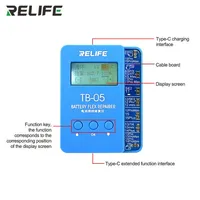 Programmateur de batterie RELIFE TB-05 pour iPhone 8-16 Pro Max – Fonctionnalités de réparation de téléphones mobiles, modification des données de santé et du cycle de vie