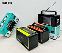 NOUVEAU HSD-813 Enceinte Bluetooth Portable Sans Fil Solaire 1500mAh Batterie Rechargeable Son Stéréo Radio FM 15W Basses Puissantes Lampe Torche