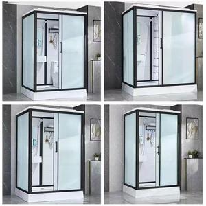 ตู้อาบน้ำแบบเลื่อนได้พร้อมที่กั้นห้องโดยสารในห้องน้ำโมดูลาร์แบบพกพา - Product Image 5