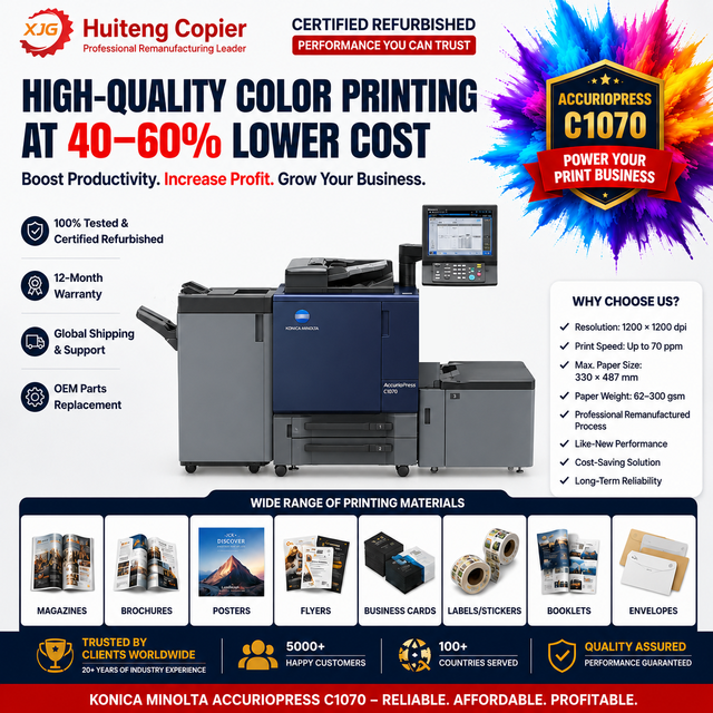 Refurbished A3 Copier for Konica Minolta Accurio C1070 C1060 1070 1060 Used Printers and Copiers Photocopier Machine Copier