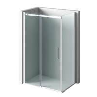 Enceinte de douche de porte coulissante en verre sans cadre