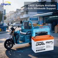 Batterie de tricycle électrique 24V200AH 4.8KWh au phosphate de fer et de lithium de qualité supérieure, à décharge rapide, légère, pour fauteuil roulant électrique