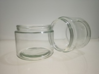 Bouteille en verre transparente à large ouverture de 500 ml avec couvercle en aluminium scellé, bouteille de mise en bouteille de qualité alimentaire, bouteille pour thé aux fleurs, noix, miel