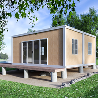 Conteneur habitable plat en acier de 40 pieds, fabriqué par DXH, avec panneaux sandwich, roues, design moderne et taille personnalisable.