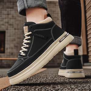 Nouvelles Bottes de Travail Montantes pour Hommes Automne Hiver 2026 – Style Rétro, Lacets, Semelle Épaisse en PVC, Imperméables, Confortables et Respirantes - Product Image 6