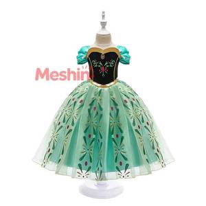 Costume de fête d'Halloween et de Noël pour filles MS Pretty Girls, robe de princesse Anna pour enfants - Product Image 1