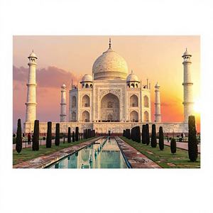 Panel de Lienzo Impreso Art Deco, Atardecer, Arquitectura India, Lugares Famosos, Decoración, 5 Piezas, Arte de Pared Enmarcado para Colgar - Product Image 1