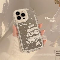 Vente en gros d'arbre de Noël miroir de maquillage pour téléphone portable étui Valentine miroir étui pour téléphone portable pour iPhone 14 15 Pro Max