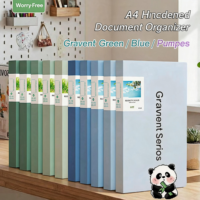 Porte-documents A4 couleur dégradée |   Organisateur de fichiers transparent à pochettes |   Classeur de rangement pour documents, reçus et certificats de bureau