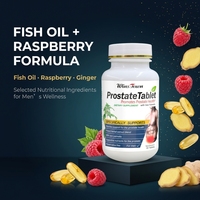 Comprimés de soutien de la prostate - Formule à l'huile de poisson et à la framboise pour la santé et la vitalité de la prostate masculine
