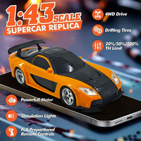 Voiture RC Thelink RX7 2.4G haute vitesse, drift, 1/43, 4 roues motrices, radiocommandée, mini modèle de course GTR pour garçon