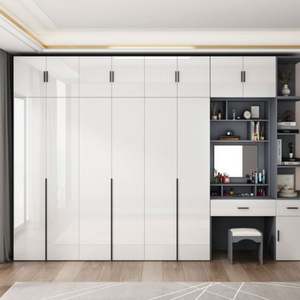 Armoire à balançoire en bois moderne avec porte en verre, assurance qualité, pliable pour hôtel, cuisine, chambre à coucher, meubles prêts à assembler - Product Image 2