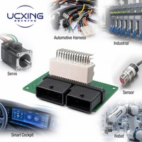 Connecteur automobile 1318382-2 WX-110D 28 broches, angle droit 90 degrés, pas de 2,2 mm, 2,5 A, 12 V, PBT UL94 V-0, OEM ODM personnalisé