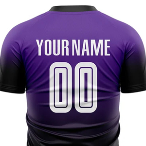 Maillots de football unisexes les plus vendus, sublimation personnalisée, 100 % polyester respirant, anti-humidité, tenue d'équipe professionnelle à manches courtes - Product Image 4