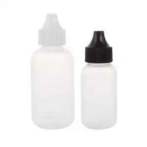 BSCI-Fabrik V3 60 ml Kunststoff-Geschmacks-Saft-Tropfflaschen 2 Unzen Kunststoff-Augentropfflasche PE-Geschmacksflüssigkeit