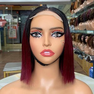 Peluca Bob de Cabello Humano Vietnamita 99j Premium de 8 Pulgadas |   Cabello Liso con Cierre de Encaje 4x4 - Product Image 4