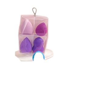 Ensemble de 4 éponges de maquillage avec étui de rangement portable, éponge de fond de teint en forme de larme, houppette cosmétique pour femmes - Product Image 1
