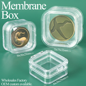 SUNSHING Clear Plastic 3D Floating Display Box Reusable OEM ODM Membrane Storage <b>Case</b> for Jewelry Watches and Collectibles - Product Image 1