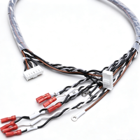 Harness Kabel Terpilin Multi-Cabang Kustom dengan Tabung Pelindung Spiral, Konektor Plastik Putih untuk Modul Kontrol Pendingin