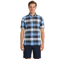 Polos de Golf de Alta Calidad Personalizados con su Propio Diseño de Logotipo, Rayados, 80% Poliéster, 20% Elastano, Estampados, de Secado Rápido, Ajustados, para Hombre