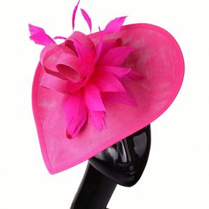 Wholesale Custom Logo Ladies Fascinators Sinamay Hats-Professional Design Silk Screen Printed New Style Fashion Promotional - Product Image 2