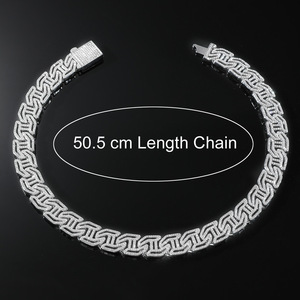 Cadena Cubana Hueca con Letra H, Joyería, Pulsera con Incrustaciones de Diamantes para Hombre y Mujer, Collar Lijing de Moda Tanjing - Product Image 4