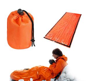 Saco de Emergencia Térmico de PE con Silbato y Mosquetón, 90x210cm, Impermeable, para Supervivencia y Seguridad al Aire Libre - Product Image 6
