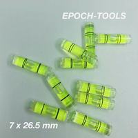 Niveau à bulle de précision de qualité industrielle, mini tube en acrylique avec précision de 2 mm, vert/bleu, 0-5 m