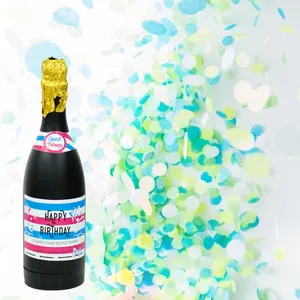 Nuovo genere rivela coriandoli cannone in polvere festa di compleanno popper coriandoli cannone per celebrazione del matrimonio cannone per bottiglia di vino