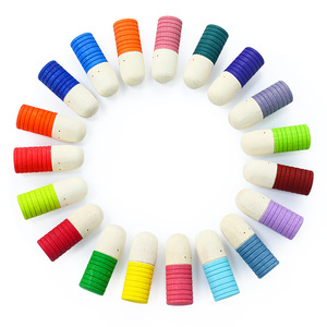 Wooden Rainbow Building Blocks Scene <b>Set</b> For Baby Color Recognition Early Childhood Education Thumb Sized Figures Toy 3-5 Years - Product Image 4