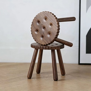 Taburete de Madera de Nogal Negro Norteamericano, Taburete Bajo Creativo para el Hogar, Sala de Estar, Taburete para Cambiar Zapatos para <span class=keywords><strong>Adultos</strong></span> - Product Image 1