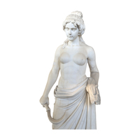 Sculpture en marbre Athéna, posture gracieuse, statue en marbre, sculpture artisanale pour la décoration de villa et d'hôtel