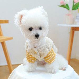 PETCIRCLE Ropa para Mascotas - Ropa para Perros y Gatos - Sudadera para Perro con Diseño de Galleta de Jengibre - Rayas Amarillas - Product Image 4