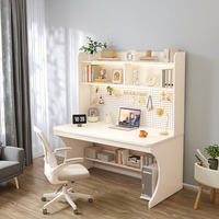 Bureau d'ordinateur contemporain moderne en bois massif étagère intégrée maison étudiant Table d'étude bureau bibliothèque contemporain
