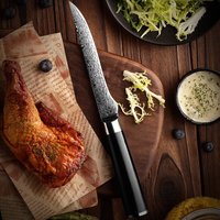 Lame en acier au carbone damas Offre Spéciale vente en gros manche confortable couteau de chef de cuisine coupe-viande filet de poisson couteau à désosser