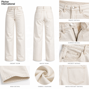 Jeans en denim personnalisés pour femmes, coupe baril, taille haute, fournisseur en gros pour les détaillants en ligne aux États-Unis - Product Image 6