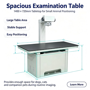 Appareil de radiographie vétérinaire stationnaire 32 kW, système de radiographie numérique pour animaux avec table d'examen - Product Image 4