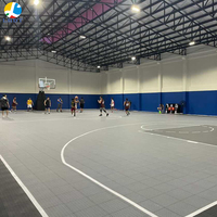 Plancher de terrain de basket à emboîtement TPE en plastique portable temporaire approuvé par la FIBA à vendre