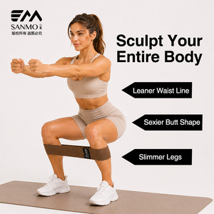 Fasce Elastiche per Allenamento Glutei con Logo Personalizzato, per Modellare i Glutei, Yoga, Pilates, Fitness, Set di Bande per Esercizi - Product Image 2